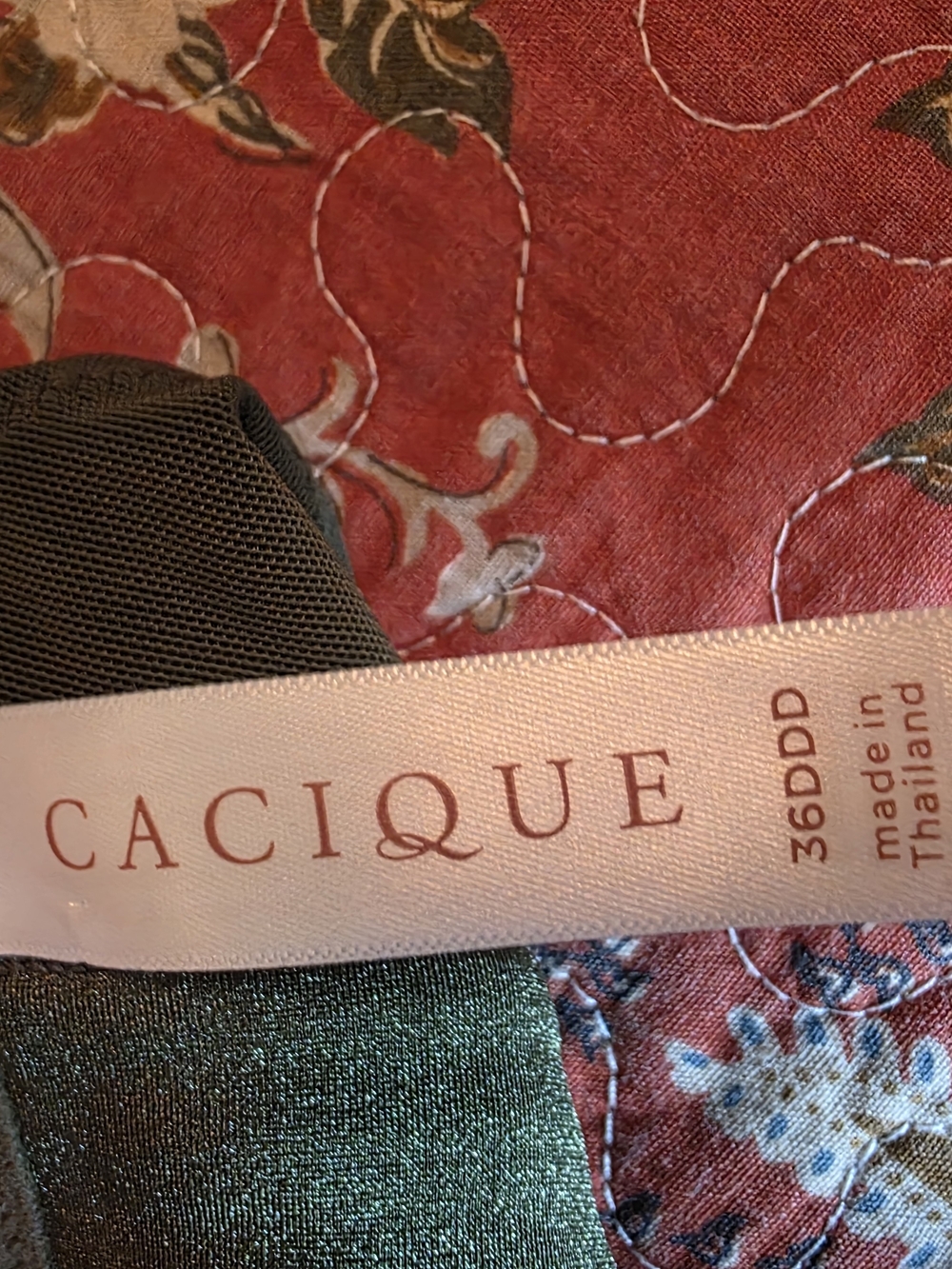 Cacique Wireless Smooth Bra Set in Brick Rusty Red, Olive Green & Deep Brown. - Picture 8 of 9
